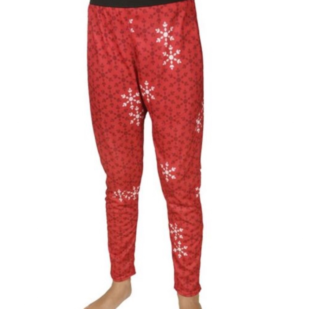 New Hot Chillys Red SKINS PRINT BOTTOM Leggings First Layer Youth Size Medium
